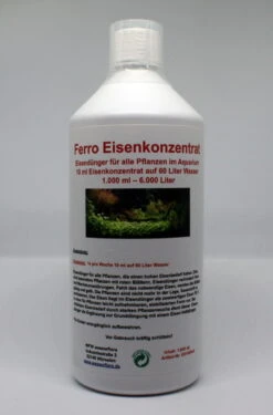 1.000 Ml Ferro Eisenkonzentrat / Eisendünger Für 6.000 Liter Wasser