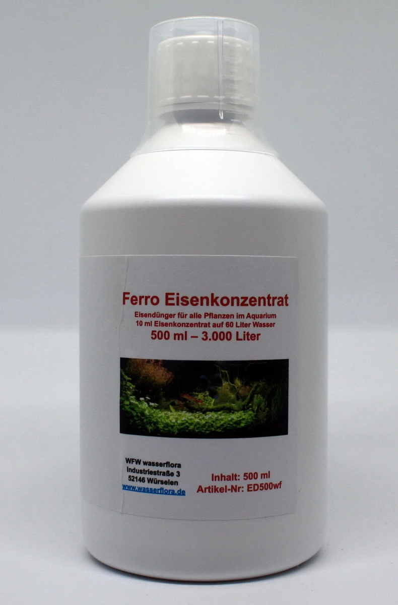 500 Ml Ferro Eisenkonzentrat / Eisendünger Für 3.000 Liter Wasser
