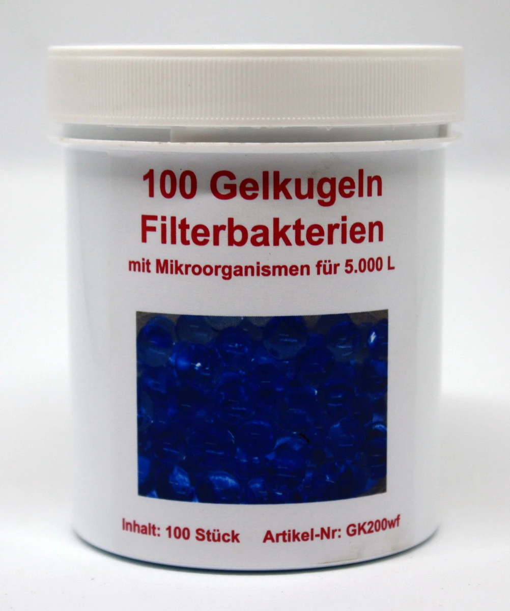 100 Filterbakterien Gelkugeln Mit Mikroorganismen Für 5.000 Liter Aquarium-Wasser – Bild 2